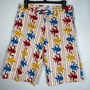 Flow Golf Striped Barrel of Monkeys Golf Shorts